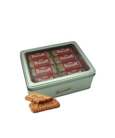 Biscoff Biscuits Hamper 44 Twin Packs (88) Bundle with Silver Refillable Window Lid Tin - Vegan - Ideal for Family Occasions Travel and Picnics