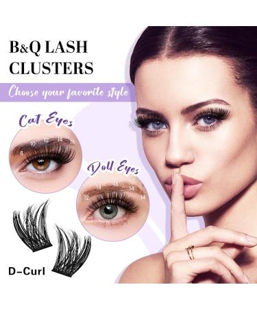 Lash Clusters 208 PCS Individual Eyelash Extensions D-8-16MM B05 Wispy Soft Comfortable Band False Lashes - DIY Lash Kit B05+B05 - Buy Online on SooperMarket.com