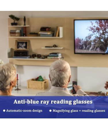 GMXJGZ Autozoom Reading Glasses - 3 Pieces Intelligent Zoom Color Change Glasses for Men & Women | Clear Focus & Automatic Adjustment | Includes Glasses Case & Cloth - Buy Online on SooperMarket.com
