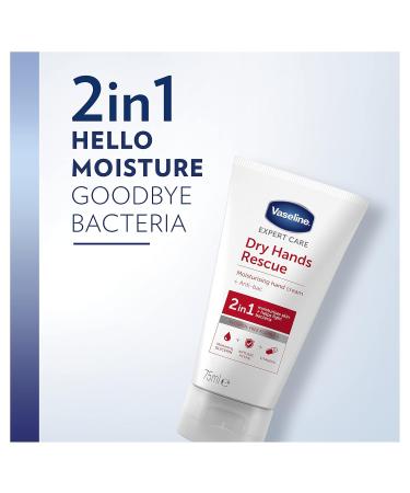Vaseline Expert Care Dry Hands Rescue - Anti-Bac Hand Cream for Dry Skin 75ml (3 Packs) | Nourishes & Protects - Buy Online on SooperMarket.com