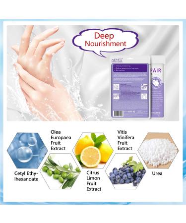 Moulis Lavender Hand Mask - 5 Pairs of Peeling Moisturizing Serum with Collagen & Vitamins for Anti-Aging & Skin Repair - Buy Online on SooperMarket.com