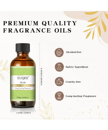 EUQEE Pear Fragrance Oil 60ml - Aromatherapy Essential Oil for Diffusers and DIY Candle Making - Buy Online on SooperMarket.com