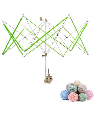 Yarn Swift, Umbrella Swift Yarn Winder- Yarn Ball Winder, Weaving Ball Winders, Tabletop Knitting Yarn Holder, Hand Operated Ball Winder Holder - Fiber, Wool, String, Thread, Skein Holder