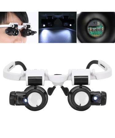 Headband Head Magnifying Glass  Reading Head Loupe  Glasses Magnifier Head Wearing Magnifying Glass with LED Light for Reading Repairing - Buy Online on SooperMarket.com