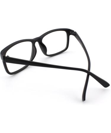 GQUEEN Large Frame Horn Glasses for Men & Women | UV400 Non-Prescription Nerd Glasses in Matt Black - Buy Online on SooperMarket.com