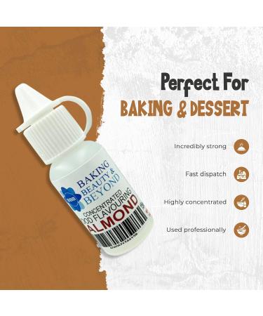 Baking Beauty and Beyond Concentrated Food Flavouring Oil - Dozen of Professional Quality Food Grade Flavouring Oil for Candy Making Baking Cooking Lip Balm and Lip Gloss - Almond (50ml) - Buy Online on SooperMarket.com