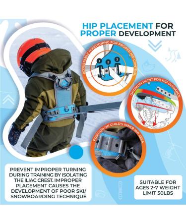 Sklon Ski and Snowboard Harness Trainer for Kids - Blue Frost | Teach Your Child Skiing and Snowboarding Fundamentals - Buy Online on SooperMarket.com