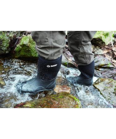 Guide Gear Men's Mid-High Bogger Waterproof Rubber Hunting Boots 5mm Neoprene Top - Size 12, Black - Buy Online on SooperMarket.com
