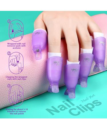 Teenitor Nail Gel Remover Kit with Clips, Pads, Brushes & Oil - Cuticle Tools Included - Buy Online on SooperMarket.com
