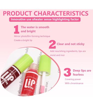 6 Colors Lip Oil Set - Hydrating Lip Glow & Gloss | Long-Lasting Non-Sticky Plumping Lip Makeup - Buy Online on SooperMarket.com