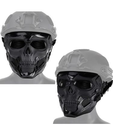 Airsoft Full Face Tactical Paintball Mask - Clear Lens for Halloween, Cosplay & CS Games - Buy Online on SooperMarket.com