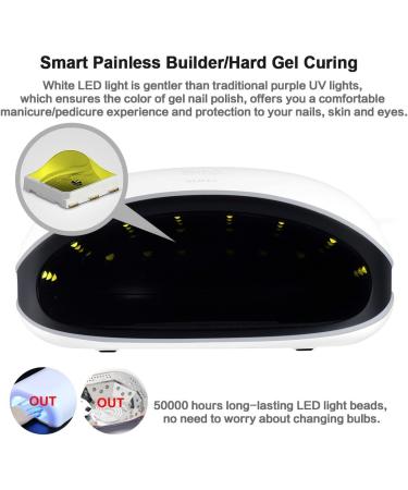 SUNUV 48W UV Nail Dryer SUN4 with LCD Display and Sensor - Double Speed Drying for Shellac Manicure Gel - 4 Timers - Buy Online on SooperMarket.com
