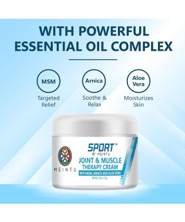 MEINTU Sport Joint & Muscle Discomfort Cream - Arnica MSM & Aloe Vera Relief for Soreness in Knee Shoulder Neck & Back - Moisturizing Muscle Relaxer Cream - Buy Online on SooperMarket.com