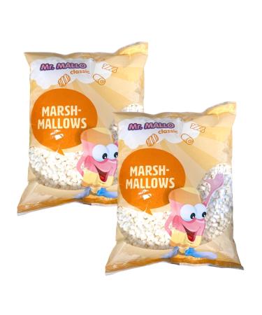 Mr. Mallo Mini Marshmallows 2x 1000g |Foam sugarMouse bacon |Large packaging soft candy for baking decorate cocoa 2 kg