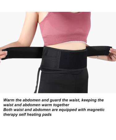Self-Heating Lumbar Support - 2 Piece Magnetic Therapy Waist Bandage | Breathable Heated Back Support for Winter - Buy Online on SooperMarket.com