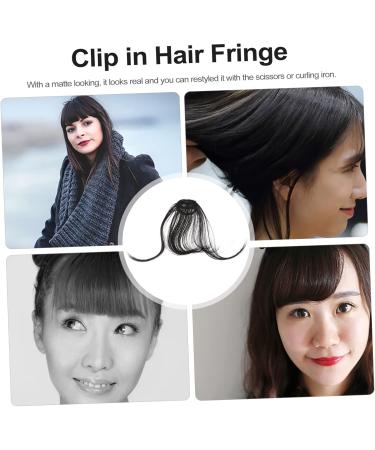 Didiseaon Piece Hair Clips for Women Hat Wigs for Women Braided Hair Clips Dark Brown Hair Extensions Hair Extensions Real Human Hair Clip on Fringe Hair Toppers for Women Xuchang Miss Bangs medium Black - Buy Online on SooperMarket.com