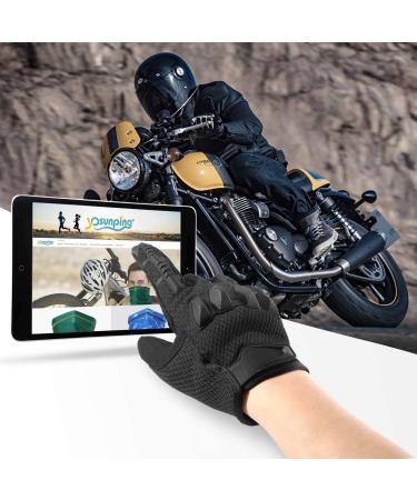 YOSUNPING Full Finger Tactical Gloves - Touchscreen, Motorcycle, Hiking, Cycling, Climbing - Black - Large - Buy Online on SooperMarket.com