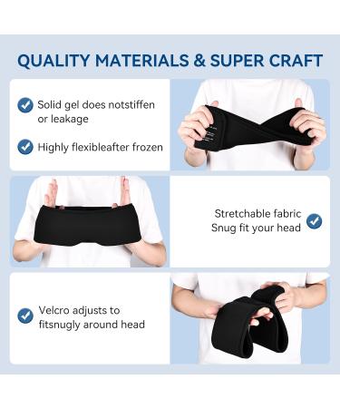Cooling Gel Eye Masks - Cold & Warm Compress for Puffy Eyes Dark Circles Migraine Relief | Soft Gel Sleep Mask - Black - Buy Online on SooperMarket.com
