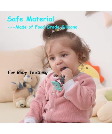 Seposeve Silicone Pacifier Clip 2 Pack - Adjustable Spring, Soft Leashes for Baby Boys and Girls - 3 Textures, One-Piece Design - Ink Black - Buy Online on SooperMarket.com