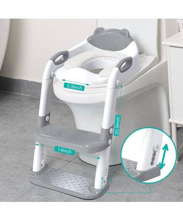 SKYROKU Potty Training Seat with Step Stool Ladder  Toddler Potty Seat for Kids and Toddler Boys Girls  Splash Guard and Safety Handles (Grey) Gray - Buy Online on SooperMarket.com