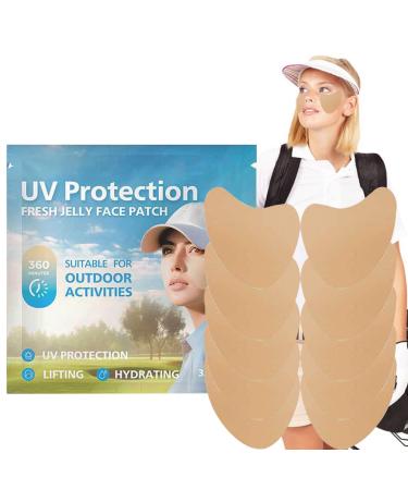 Virtcooy Sun Patch for Face Golf - 5pair UV Facial Patches - Clear UV Facial Golf Patches UV Protection Face Outdoor Protection Sun Patch for Sun Protection