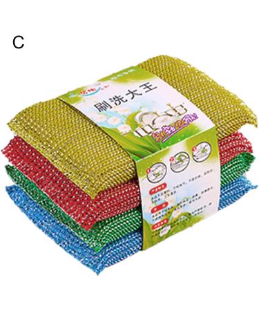 4Pcs/Set Flexible Cleaning Sponge Wide Application Printed Portable Multifunctional Pot Cleaner for Home Pot Cleaner - Buy Online on SooperMarket.com