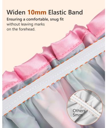 Mikimini Rainforest Large Shower Hoods 2-Pack | Waterproof & Reusable Shower Caps for Women with Long Hair | Pink Lace Design | XL Size - Buy Online on SooperMarket.com