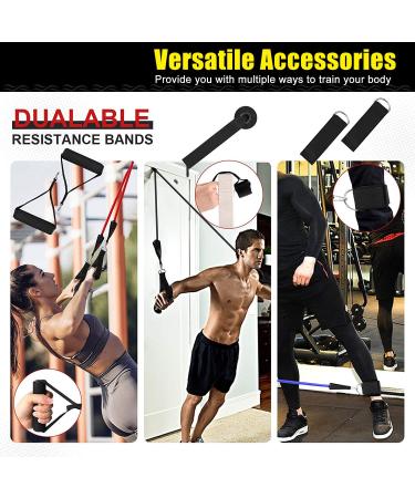 Resistance Band Set with Door Anchor, Handles, and Straps for Men and Women - 10150lbs | Workout and Exercise Bands for Muscle Training and Physical Therapy - Shape Your Body - Buy Online on SooperMarket.com