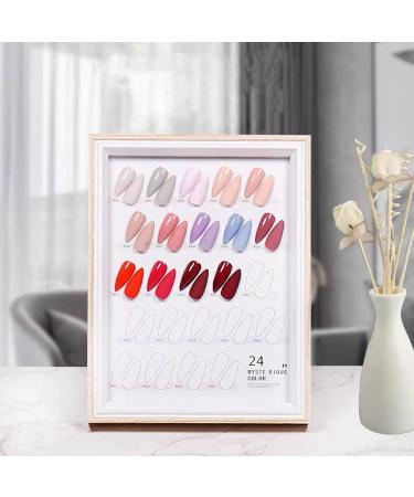 TANG SONG 1 PC 24 Colors Wood FrameNail Drill Grinding Bit Holder Suite Nail Drill Bits Container Nail Drill Bit Display Stand - Buy Online on SooperMarket.com