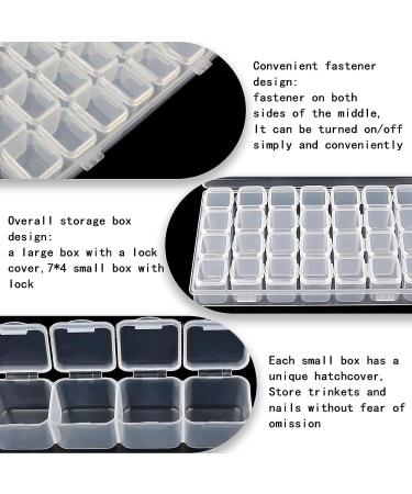 JANEMO 28 Grid Bead Storage Container - Portable Diamond Painting Accessories (Small Grid) - Buy Online on SooperMarket.com