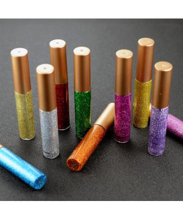DekRion Blue Glitter Eyeliner - Long-Lasting Waterproof Liquid Eyeliner for Eye Makeup - Buy Online on SooperMarket.com