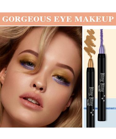 Glitter Eyeshadow Stick Set - 8 Colors, Waterproof & Long Lasting - Buy Online on SooperMarket.com