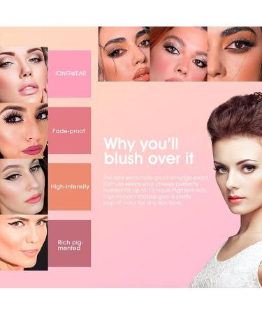 12-Color Blush Palette: Long-Wearing, Blendable, Cruelty-Free Face Makeup - Buy Online on SooperMarket.com