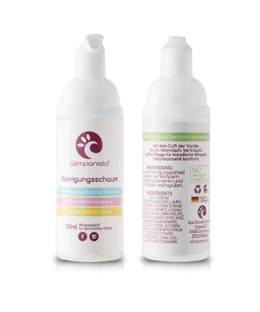 Wimpanista Eyelash Shampoo - Vanilla Scent Oil-Free Dermatologically Tested | 50ml | Made in Germany - Perfect Eyelash Care - Buy Online on SooperMarket.com
