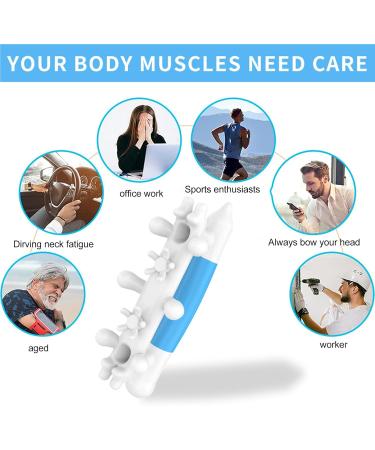 Shop Manual Fascia Massager - Reduce Fatigue & Relieve Muscle Tension for Neck & Back (Blue) | International Shipping - Buy Online on SooperMarket.com