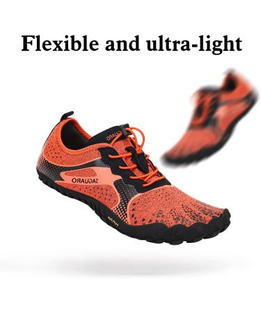 Womens Barefoot Trail Running Shoes 9.5 Orange | Wide Toe Box  Zero Drop Sole | Outdoor Cross Trainer for Minimalist Walking - Buy Online on SooperMarket.com