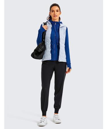 CRZ YOGA Women's Lightweight Joggers 27.5 - Outdoor Running Pants, Large Black - Buy Online on SooperMarket.com