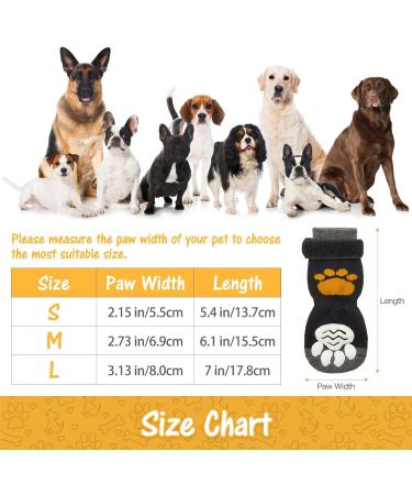 SCIROKKO 3 Pairs Double Anti-Slip Dog Socks - Adjustable Non-Skid Paw Protector for Small Dogs - Indoor and Outdoor Paw Grips for Traction Control and Lick Prevention - Black - Buy Online on SooperMarket.com