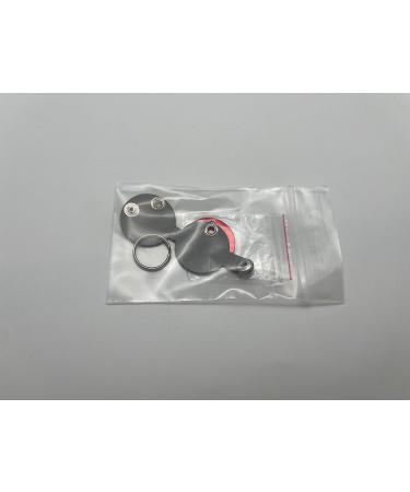 Custom Engraved Dog Tags - Push Button | Synthetic Leather | Blue Black Red Yellow | 30mm | Perfect for Control Branding - Buy Online on SooperMarket.com