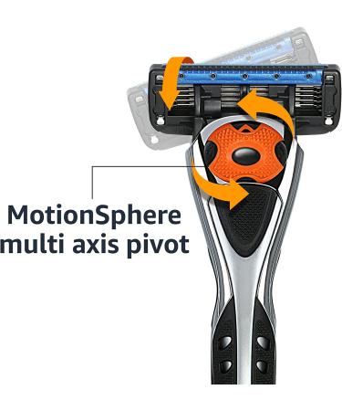 Amazon Basics 5-Blade MotionSphere Razor for Men - Dual Lubrication, Precision Trimmer Handle & 16 Cartridges - 17 Piece Set - Buy Online on SooperMarket.com