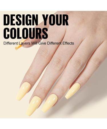 TOMICCA UV Nail Polish - Pastel Macaroon Yellow 15ml | Soak Off Gel Nail Art | Perfect for Professional & DIY Manicures - Buy Online on SooperMarket.com