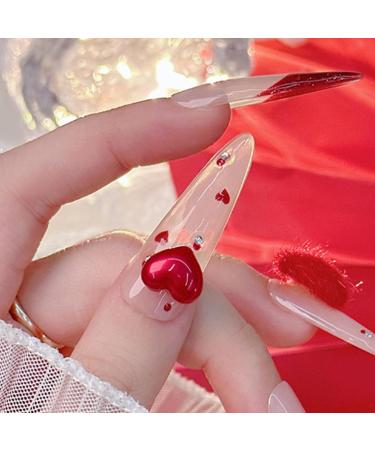 Love New Year Nail Crystal Heart Nail Art Plush Heart Nail Art Decoration Nail Supplies For Girl Crystal Heart Nail Art Love Nail Plush Heart Nail Art Decor - Buy Online on SooperMarket.com