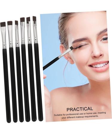 Baluue 24 Pcs Flat Eyebrow Brush Eye Liner Brush Eye Cosmetics Brush Makeup Brush Artificial Fiber Black - Buy Online on SooperMarket.com