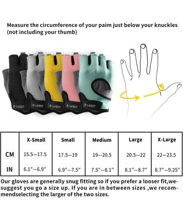 LIFECT Freedom Workout Gloves - Knuckle Weight Lifting Fingerless Gloves for Powerlifting, Gym - Black Medium - Buy Online on SooperMarket.com