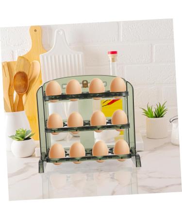 OSALADI Egg Carton Plastic Trays Dispenser Refrigerators Fridge Plastic Eggs Egg Tray Multifunction Roller As Shown2 25X20CM - Buy Online on SooperMarket.com