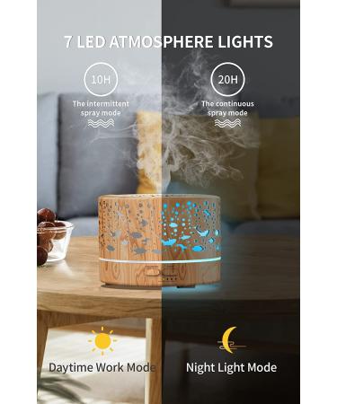 MEIDI 700ML Essential Oil Diffuser with Remote Control - Aromatherapy & Cool Mist Humidifier - Buy Online on SooperMarket.com