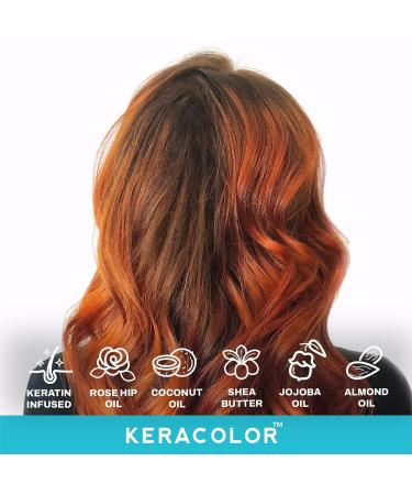 KERACOLOR Kit of 3-in-1 (Cleanse + Conditioner + Color) Copper Semi-Permanent Hair Dye and Finishing Hair Spray 10oz - Buy Online on SooperMarket.com