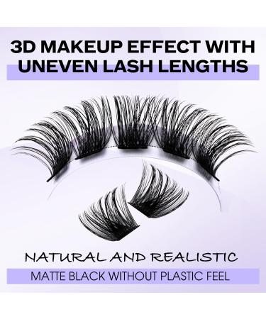 Soft Wispy D Curl 0.07mm Cluster Lashes 8-16mm Mix - DIY Individual Eyelash Extensions - Buy Online on SooperMarket.com