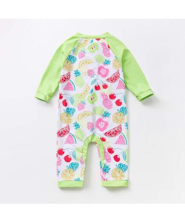 BONVERANO Baby Girls Swimsuit with UPF 50+ Sun Protection - Fruit Print - 9-12 Months - Buy Online on SooperMarket.com