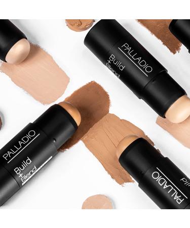 Palladio BUILD + BLEND Foundation Stick Contour | Professional Makeup 0.25oz (Natural Beige) - Buy Online on SooperMarket.com